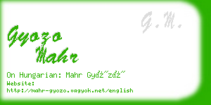 gyozo mahr business card